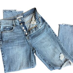 PacSun high rise straight 90’s Mom jeans distressed Size 26